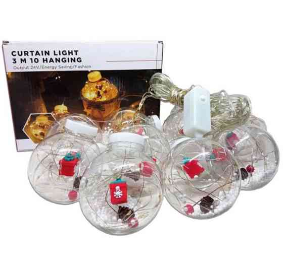 Гірлянда Xmas WW-1 Copper curtain ball lamp 7258 Подарунки, тепле біле світло Вінниця