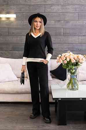 Прогуляковий жіночий костюм із ангори "Season"| Норма і батал Чорний, 50-52 Київ