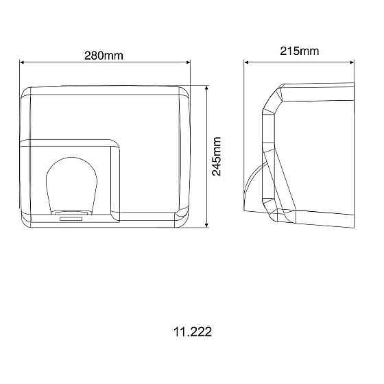 Сушилка для рук HOTEC 11.222 Stainless Steel (000007802) Киев
