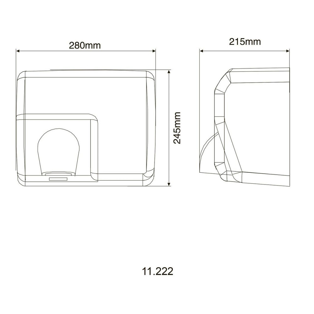 Сушилка для рук HOTEC 11.222 Stainless Steel (000007802) Киев - изображение 5
