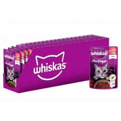 Вологий корм для кішок Whiskas Pure Delight з яловичиною в желе 85 г (5900951263194) Вінниця