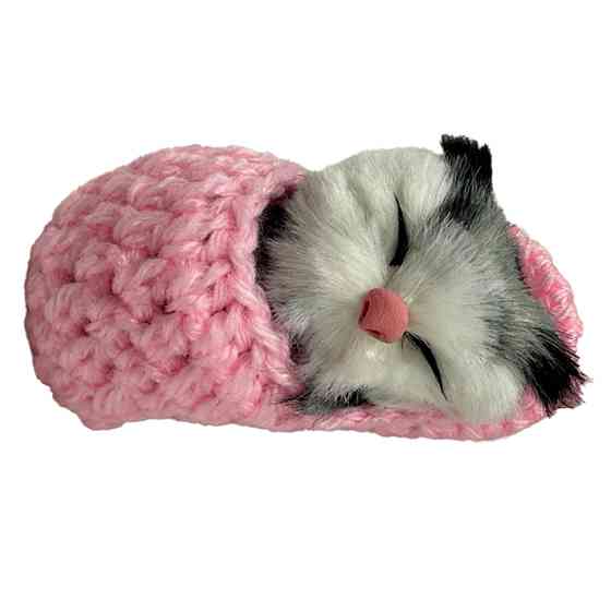Дитячий антистрес "Котик спить у в'язаній тапочці" MM418(Pink) Вінниця