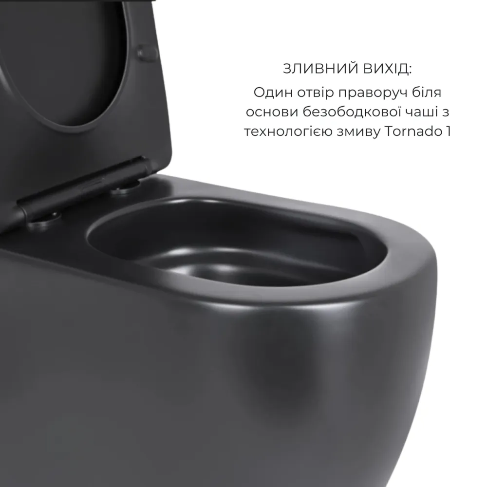 Акционный набор: Унитаз напольный Robin Ultra Quiet QT13226083AMB 660x360x855 Black + Биде напольное Robin QT13442141CMB Киев - изображение 12