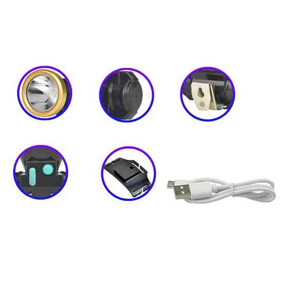 Акумуляторна воєнна лампа для шолома OSL LED WATTON WT-065 на три режими з функцією перезаряджання Кам'янець-Подільський