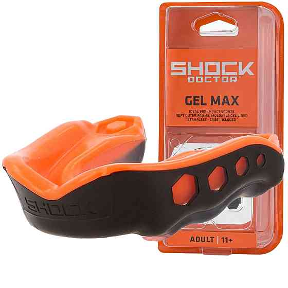 Капа Shock Doctor Gel Max доросла (вік 11+) Black/Orange (art. 6230-BK/OR-AD) Кам'янське