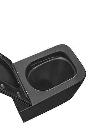 Унітаз підвісний Mixxus Premium QUADRO-0301-T3 BLACK 490х340х360mm, система змиву TORNADO 3.0 (MP6587) Київ