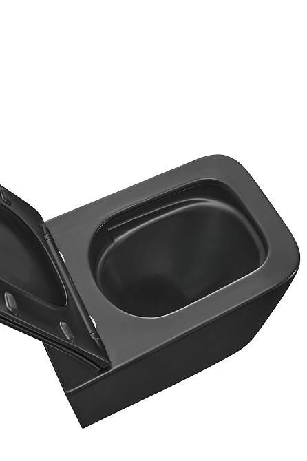 Унитаз подвесной Mixxus Premium QUADRO-0301-T3 BLACK 490х340х360mm, система смыва TORNADO 3.0 (MP6587) Киев - изображение 4