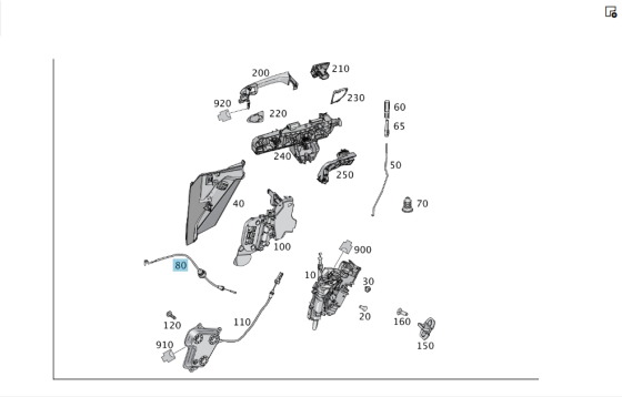Mercedes-Benz  A1667600704 Трос замка задніх дверей GL/GLS X166 Одеса
