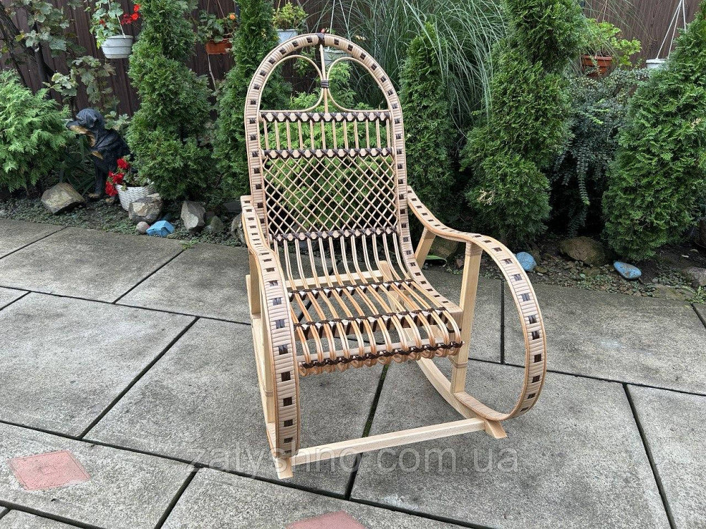 Кресло качалка плетеная кофейная  ротанг Киев - изображение 4