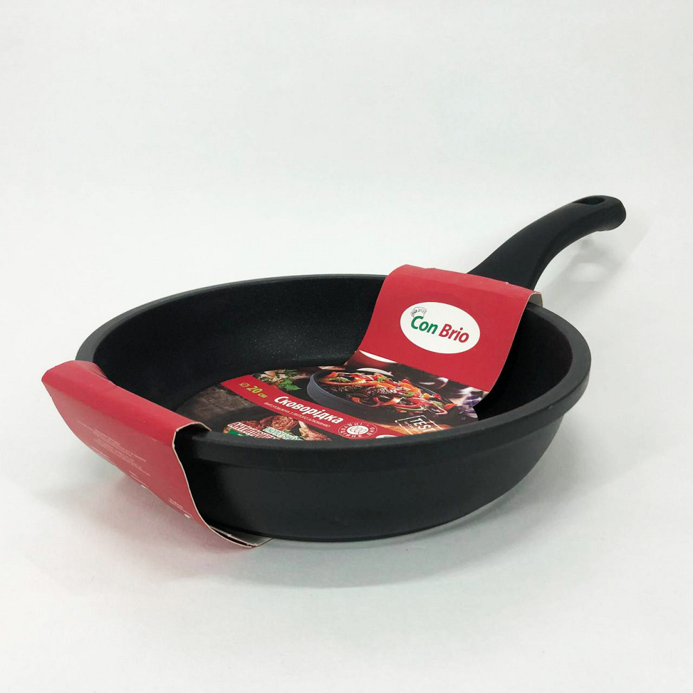 Сковорода на долго Con Brio СВ-2025 20 см, Кованая алюминиевая сковорода, Сковородка удобная для кухни ZA-41 Львов - изображение 5