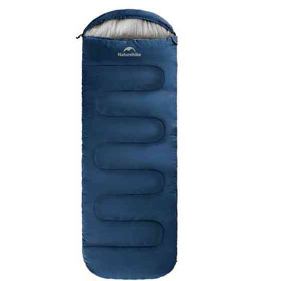 Спальник з капюшоном та закругленим дном Naturehike Y150 NH21MSD08 правий, темно-блакитний Київ