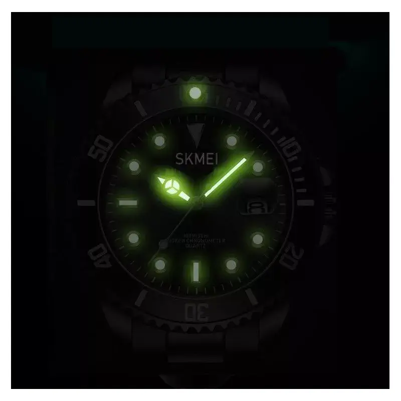 Годинник чоловічий наручний Skmei 1779 на сталевому браслеті (Чорний) Київ - фото 3