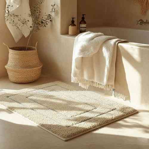 Килимок для підлоги туалетних та ванних кімнат СОФТА 45x75 TM Dariana бежевий з рамкою Житомир