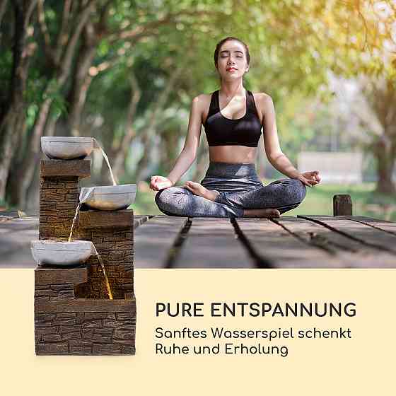 Светодиодный фонтан Fez на солнечной батарее 34 x 76 x 36 см (ШхВхГ) полирезина (Германия, читать описание) Ровно