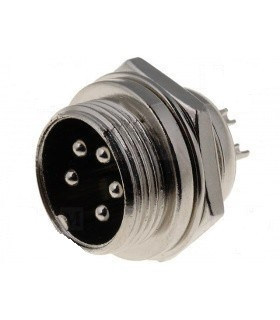 Разъём MIC 335 mini (штекер), монтажный, 5pin, диам.-12мм Полтава - изображение 1