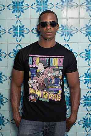 Футболка для хлопчика з аніме принтом Сілент Воіке Аніме Манга оверсайз (зріст від 165 до 180) Чорний AnimeJ0207m Дніпро