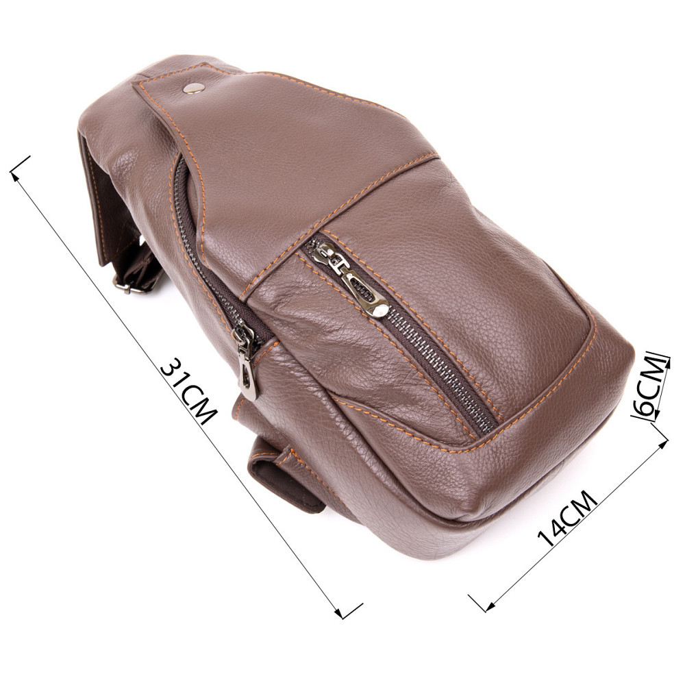 Сумка кросс боди Vintage 20402 Серо-коричневая Киев - изображение 3