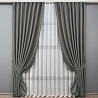 Комплект штор VR-Textil Шеніл 200х270 2шт і Тюль 600х270 1592ш-1428т Сірий з білим 71-201/7