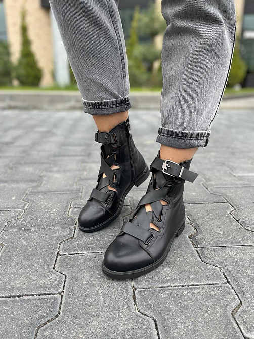 Olli Ботинки OLLI черные натуральная кожа весна-осень размер 36-38 (K-23-1055) Коломия - фото 3