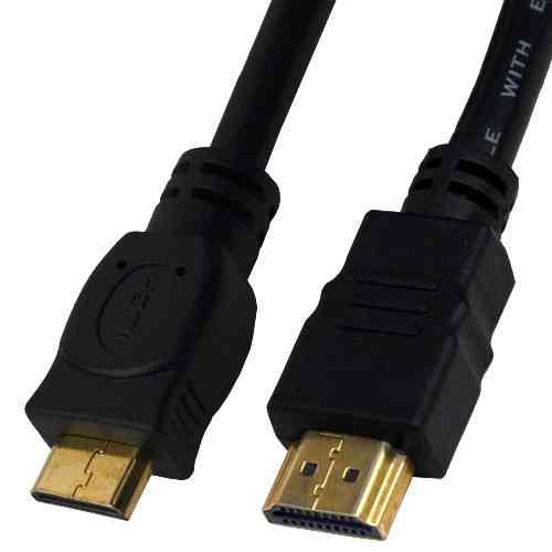 Шнур HDMI (штекер HDMI штекер mini HDMI), "позолочений", діам.-6,0 мм, 1,5 м, чорний Полтава
