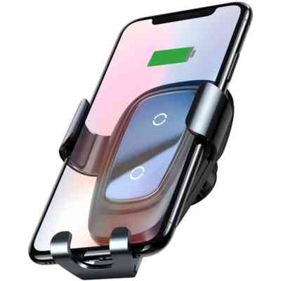 Универсальный автодержатель Baseus Metal Gravity with technology Qi 10W (WXYL-B0A) Винница