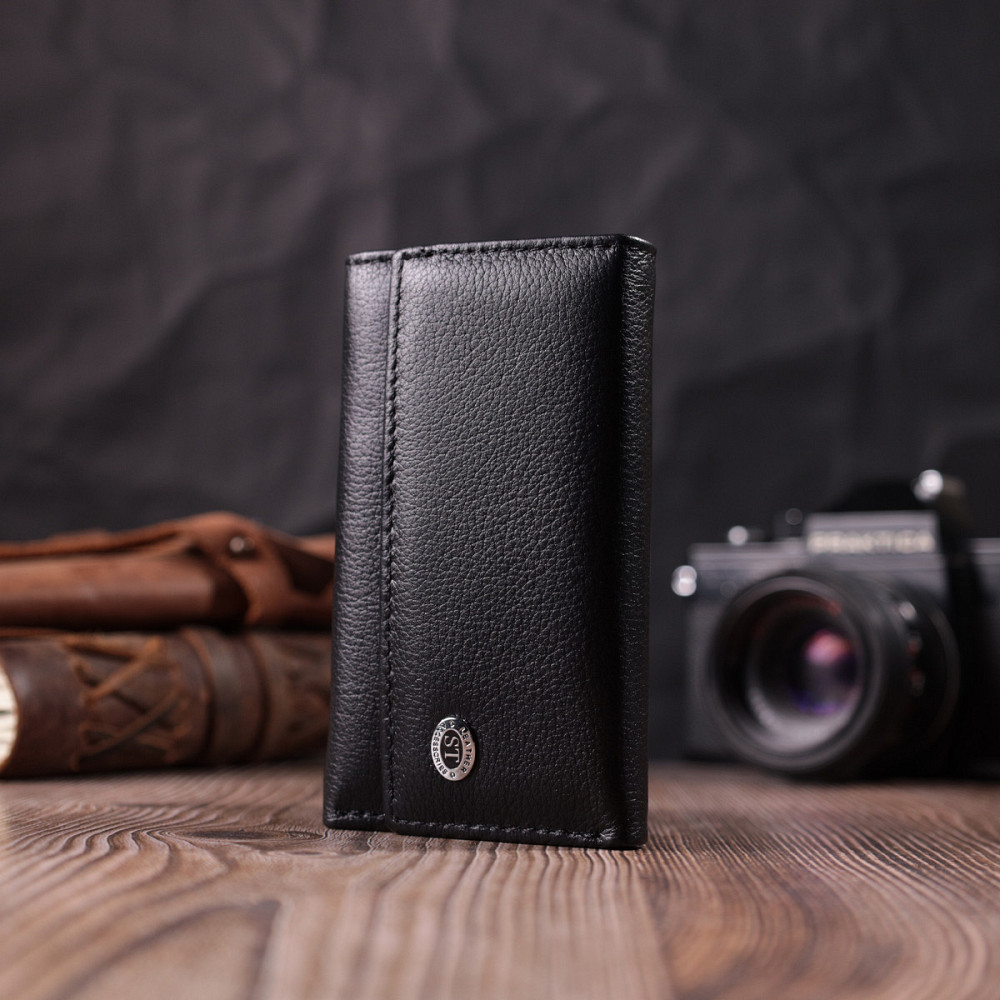 Містка ключниця з натуральної шкіри Чорний (ST Leather) Київ - фото 2