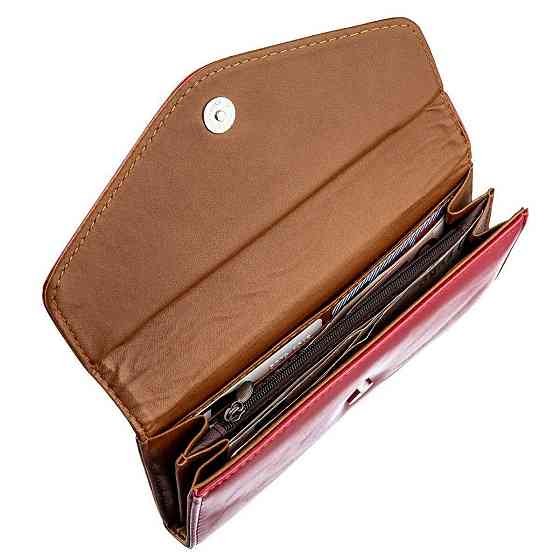 Гаманець жіночий з гладкою екокожі KIVI 19072 Яскраво-рожевий Київ