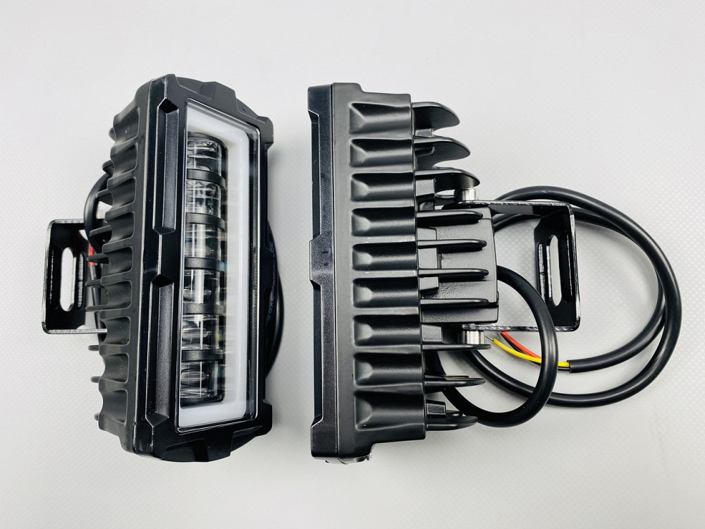 Фара LED прямокутна 6 Led діодів, 3D лінза, 9-32V, 6000К, IP67, led chip 3030, 50mm x 120mm, чітка межа світла Мукачево - фото 6