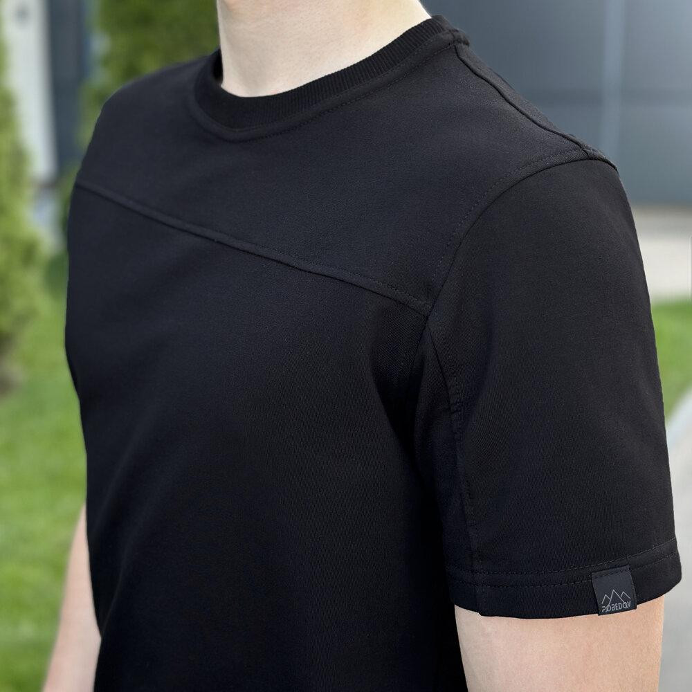 Чоловічий літній комплект шорти і футболка чорний Pobedov Barel Київ - фото 4