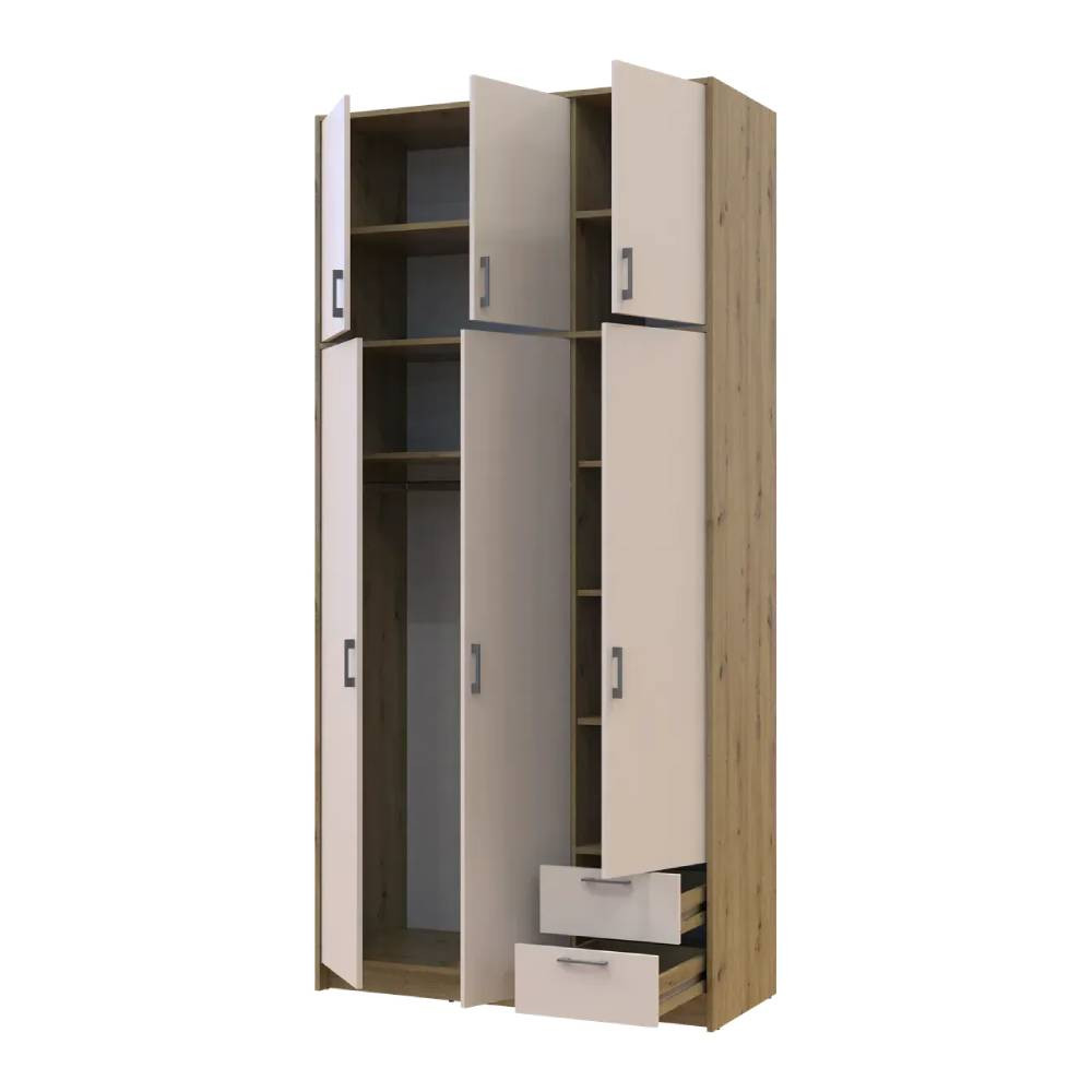 Антресоль висока Doros Ронді Дуб Артизан/Кашемір 3 ДСП 121х52х65 (DRS-011909) Дніпро - фото 9