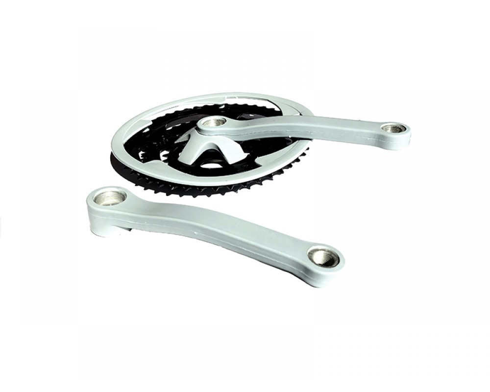 Звезды велосипедные (передние) 28/38/48T (+2 шатуна L- 17 см, квадрат, серый, с защитой) TY-QB-2038 Мукачево - изображение 1