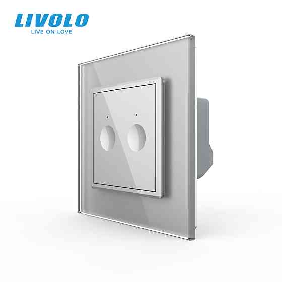 LIVOLO Сенсорний вимикач Sense 2 сенсора Livolo сірий (722000215) Коломыя