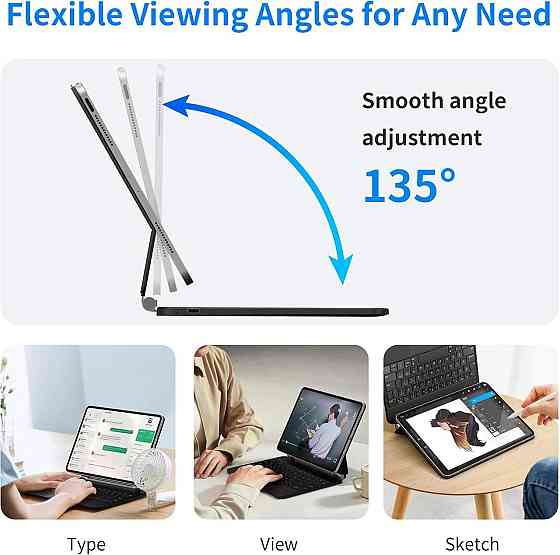 Клавіатурний чохол T89 Чорний для iPad Air 10.9 (4/5) та iPad Pro 11 (1-3) магнітний BLE5.2 трекпад USB‑C акумулятор Київ