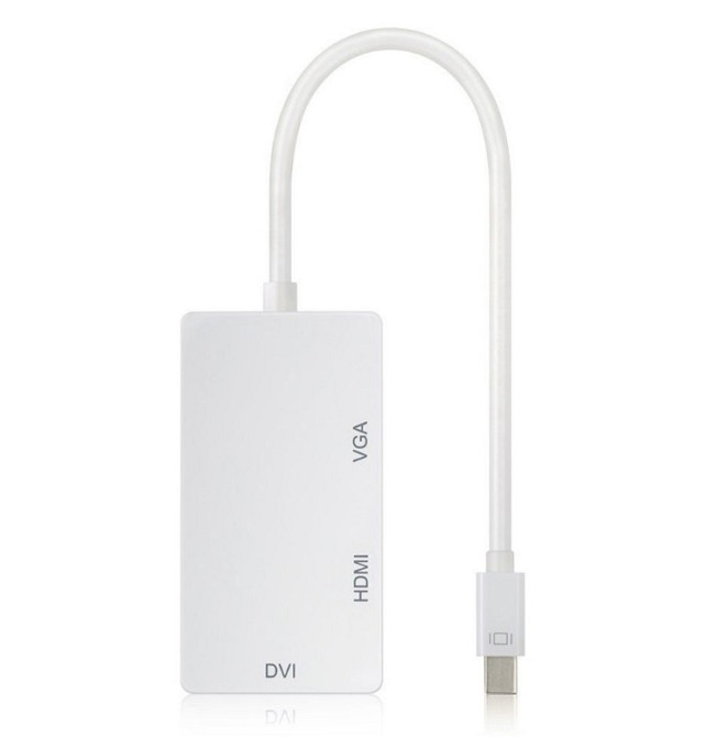 Перехідник mini DisplayPort M --> HDMI/VGA/DVI (24+5), FHD 1080p Вінниця - фото 5