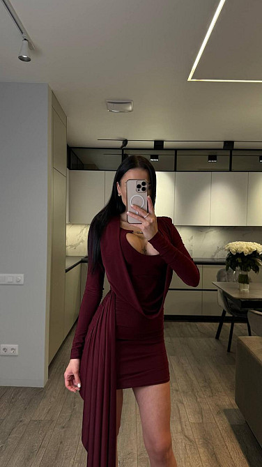 Жіноча романтична святкова мініплаття олія кора Бордо, 42/44 Одеса - фото 7