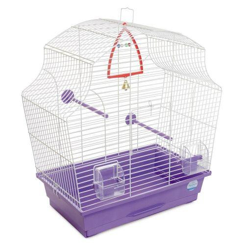 Клетка Природа «Мэри» для мелких декоративных птиц, 44x27x54 см (белая/фиолетовая) Винница - изображение 1