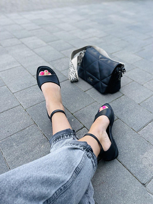 Tamei Босоніжки жіночі Tamei 0570-12 чорні (літо, шкіра натуральна) (5259) Коломия - фото 2