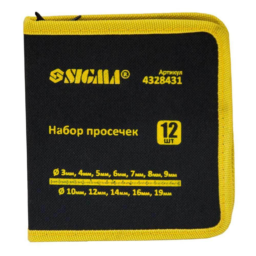 Набір просічок 12 од 3-10, 12, 14, 16, 19 мм (чохол) SIGMA (4328431) Київ - фото 4