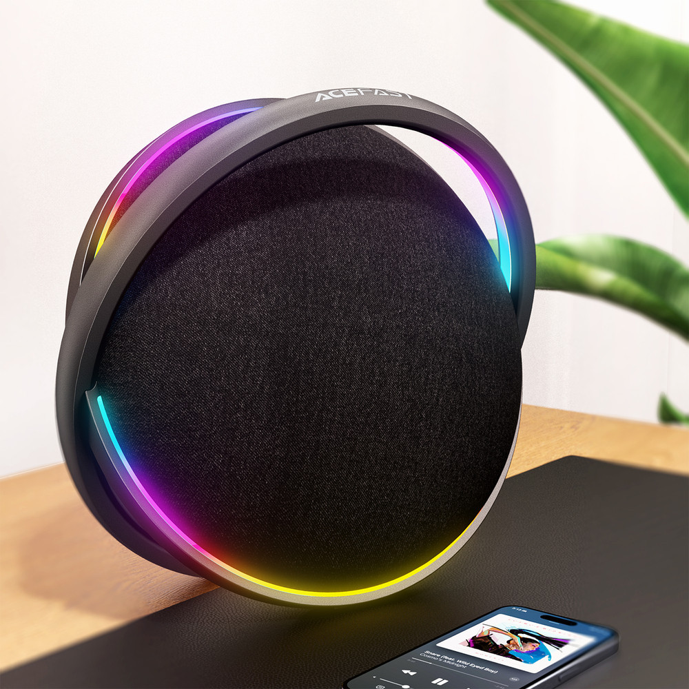 Портативна колонка Acefast K5 Pro Portable wireless Speaker Black Киев - изображение 7