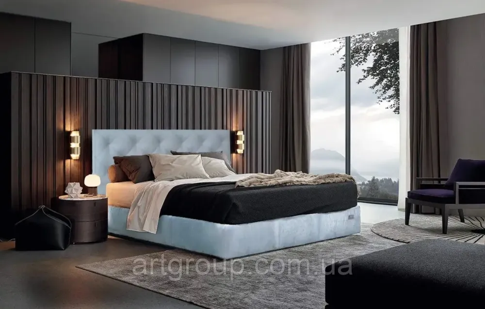Ліжко Bristol Comfort 120 х 190 см Missoni 022 З підйомним механізмом та нішою для білизни Бузковий Дніпро - фото 18