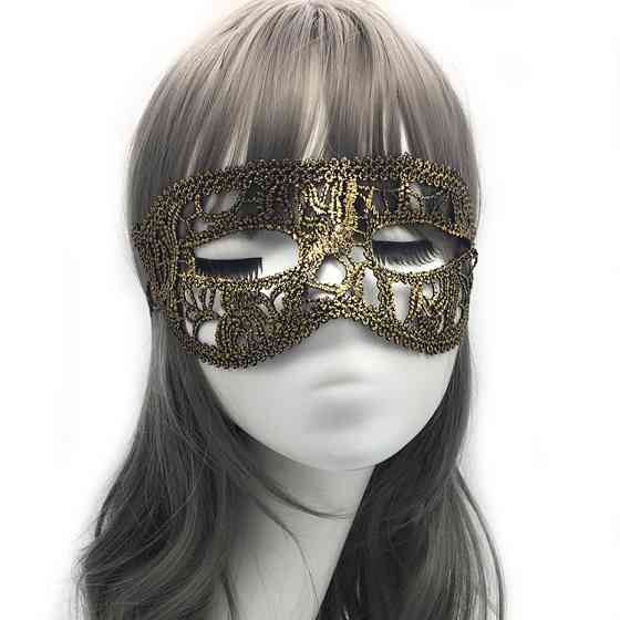 Карнавальна маска ажурна one size золотистий Київ