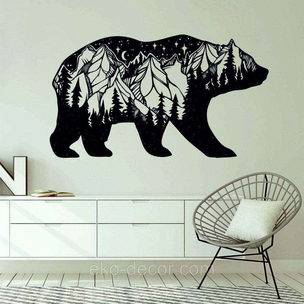 Декоративне настінне Панно «Ведмідь» Декор на стіну Київ - фото 2