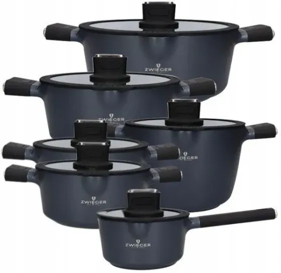 Zwieger Vesna Zestaw 6 Garnków Z Pokrywkami Non-Stick Greblon C3 (ZVESNA34) Київ