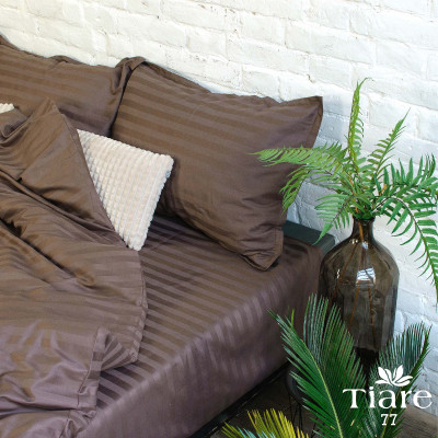 Постільна білизна Tiare 77 Сатин Страйп Кольоровий двоспальний (77_Stripe_dv) Вінниця - фото 2