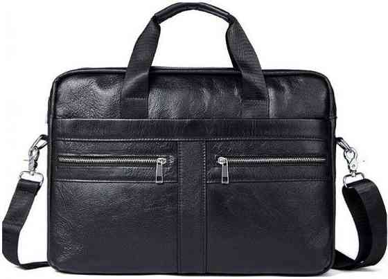 Сумка чоловіча шкіряна Чорна (Vintage) Київ