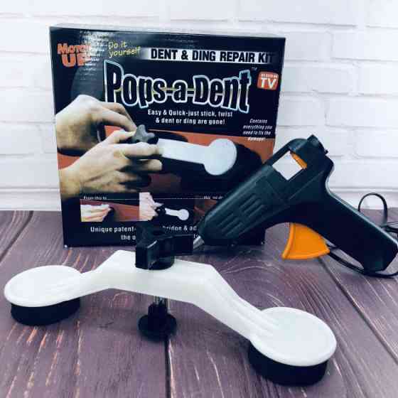 Инструмент для удаления вмятин на авто Clefers Pops-a-Den- Рихтовка Своими Руками - Клей, Пистолет, Присоска в комплекте HV-17 Львов