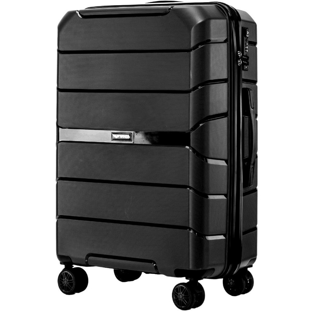 Чемодан полипропиленовый WINGS PP06 средний 69 см черный Киев - изображение 1