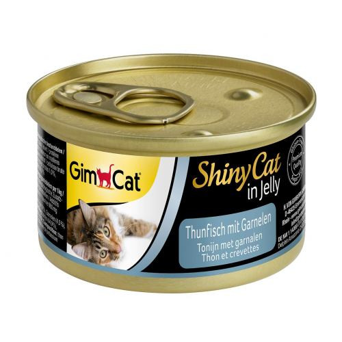 Корм влажный GimCat Shiny Cat для кошек с тунцем и креветками в желе 70 г Киев - изображение 3