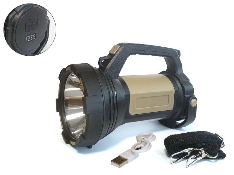 Ліхтар ручний A-T90B із вбудованим акумулятором 2400 mAh + USB Харків - фото 1