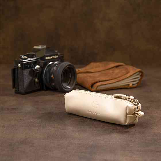 Кожаная ключница GRANDE PELLE 11383 Бежевый Киев